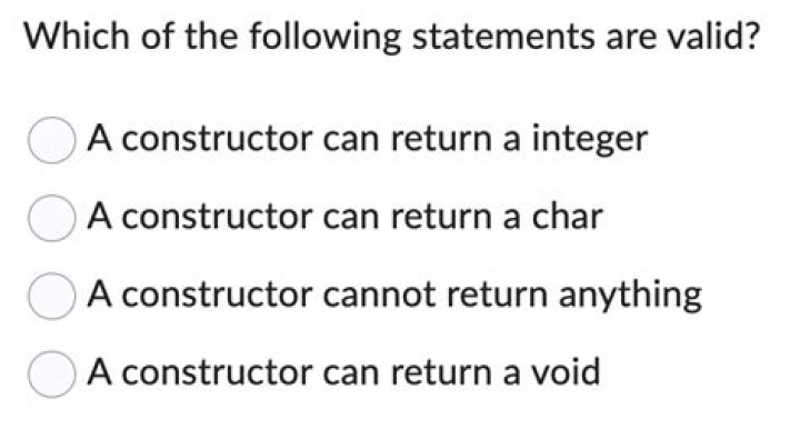 Can a constructor return a char?