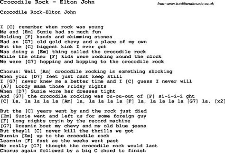 Crocodile Rock Lyrics | ·