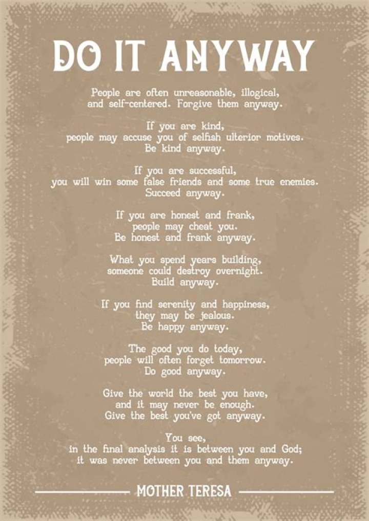 Do it St Teresa anyway?