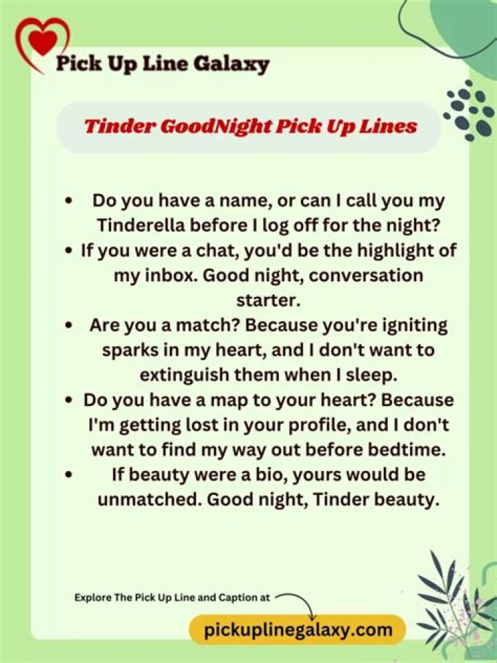 Unlock The Secrets Of Irresistible Goodnight Pickup Lines