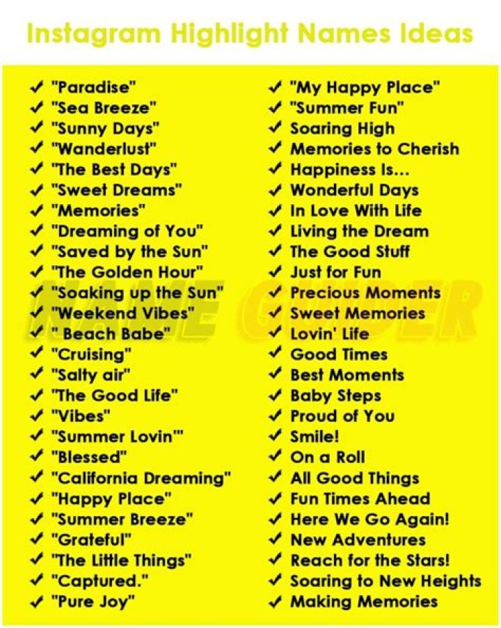 Master Highlight Names For Instagram Success