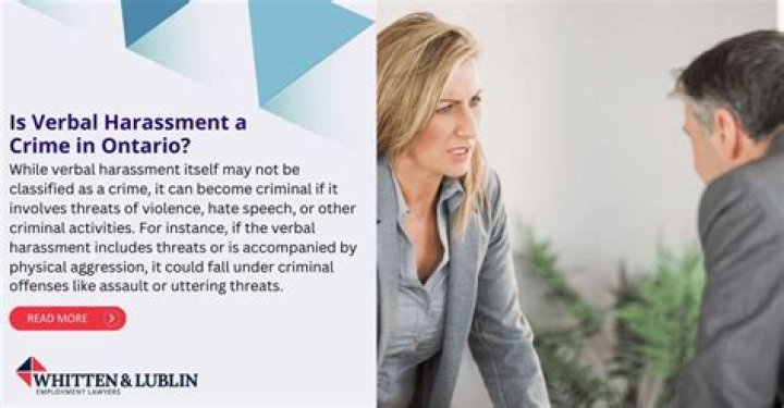 Is verbal harassment a crime? ·