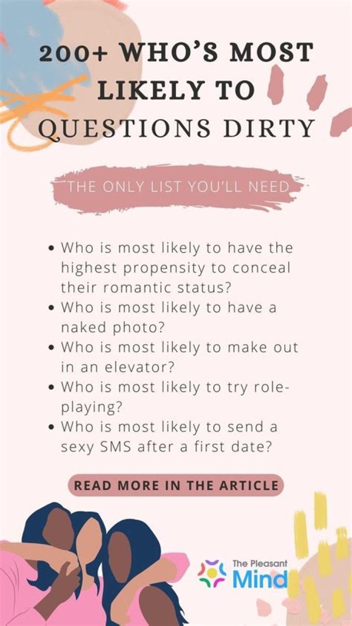 The Ultimate Guide To "Most Likely To Dirty Questions"