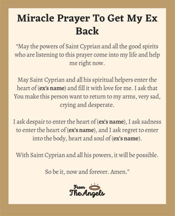 Prayer For Ex To Return