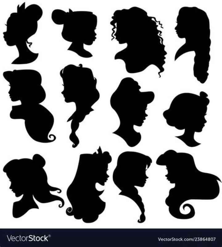 Exquisite Princess Head Silhouettes: Adorn Your Designs