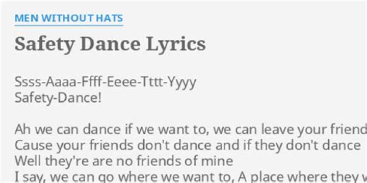 Safety Dance Lyrics | - VibeJolt