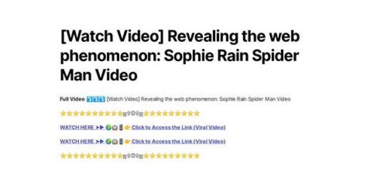 Unraveling The Mystery: The Sophia Rain Spider Man Leak