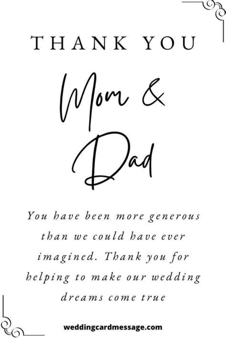 Unveil The Heartfelt Art Of Wedding Thank-You Letters To Parents