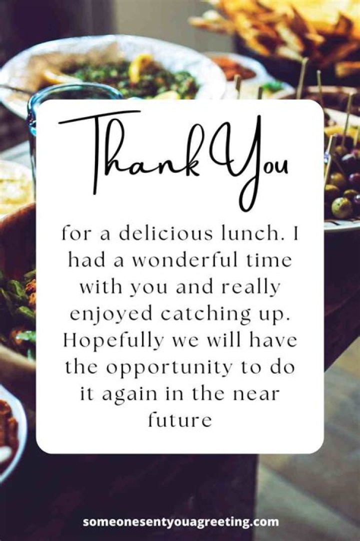 Unlock The Power Of Thank You Lunch Messages
