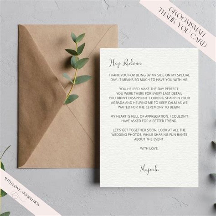 Discover The Art Of Crafting Unforgettable Thank You Notes To Your Groomsmen